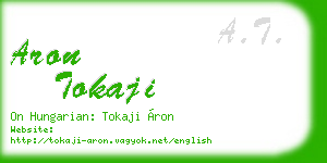 aron tokaji business card